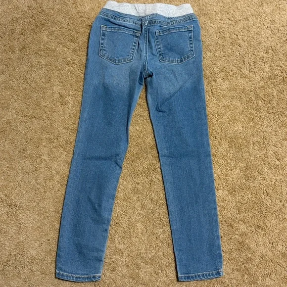 Cat & Jack Blue Jeans with Gray Waistband - Picture 3 of 3